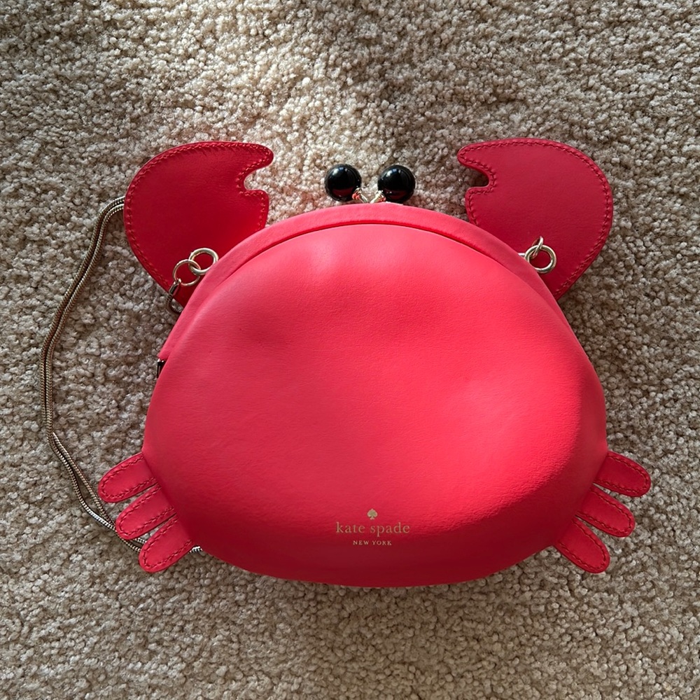 Kate Spade Crab Kisslock Clutch with Chain